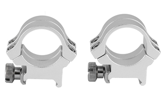 Picture of Weaver Quad Lock Detachable Riflescope Rings, 1", High, Silver 49056