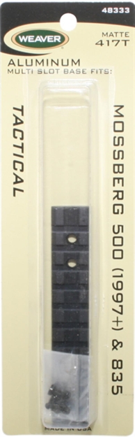 Picture of  Weaver Mounts 48333 Multi-Slot Base 417T Black Aluminum Fits Mossberg 500 076683483331