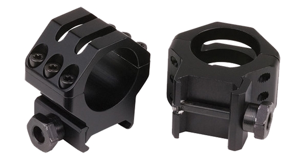 Picture of  Weaver Mounts 48350 Six-Hole Skeleton Rings  Matte Black 1" High 076683483508