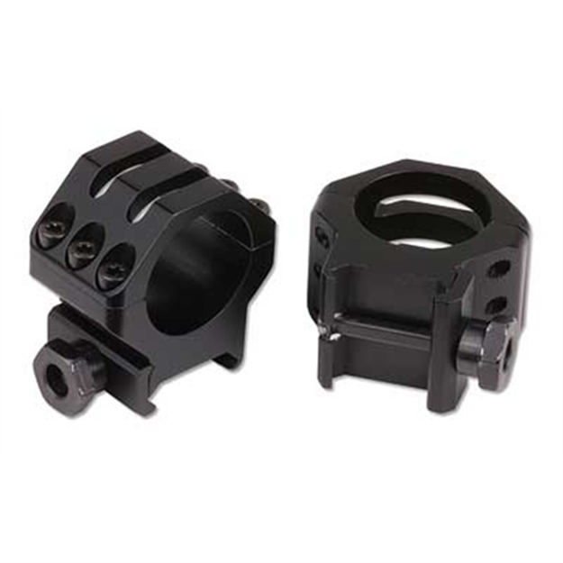 Picture of  Weaver Mounts 99688 Six-Hole Picatinny Rings  Matte Black 1" Medium