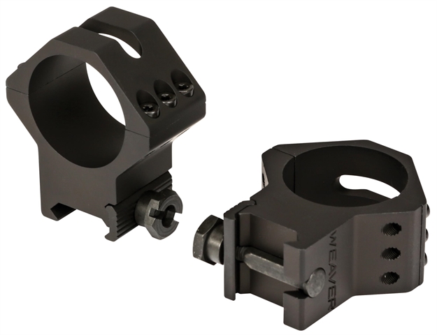 Picture of  Weaver Mounts 99684 Six-Hole Picatinny Rings  Matte Black 34Mm High