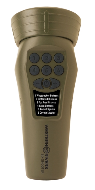 Picture of Western Rivers Mantis Six Shooter Electronic Game Call Brown Plastic