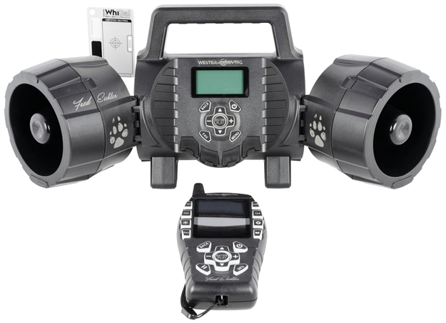 Picture of  Western Rivers Wrc-Egc-Ds Eichler Dual Speaker Electronic Call Multiple Sounds Attracts Predators Features Remote Control Black Plastic