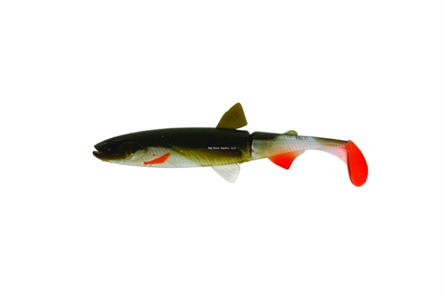 Picture of Westin Hypoteez Soft Jointed Paddle Tail Swimbait, 5" Bass Orange 5-Pack
