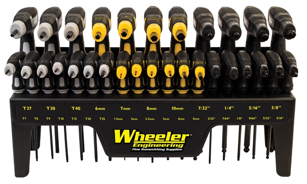 Picture of  Wheeler 1081957 Sae/Metric Hex & Torx P-Handle Set Black Rubber Handle 30 Pieces 661120412724