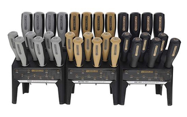 Picture of  Wheeler 4002882 Hex/Torx Benchtop Screwdriver Set Rubber Handle 30 Pieces