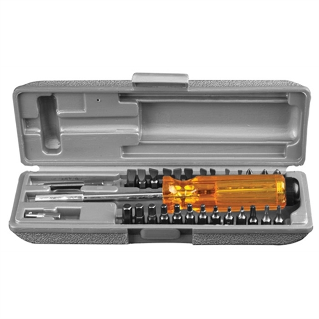 Picture of Wheeler 664507 Space-Saver Screwdriver Set Gray Steel 26 Pieces 664-507