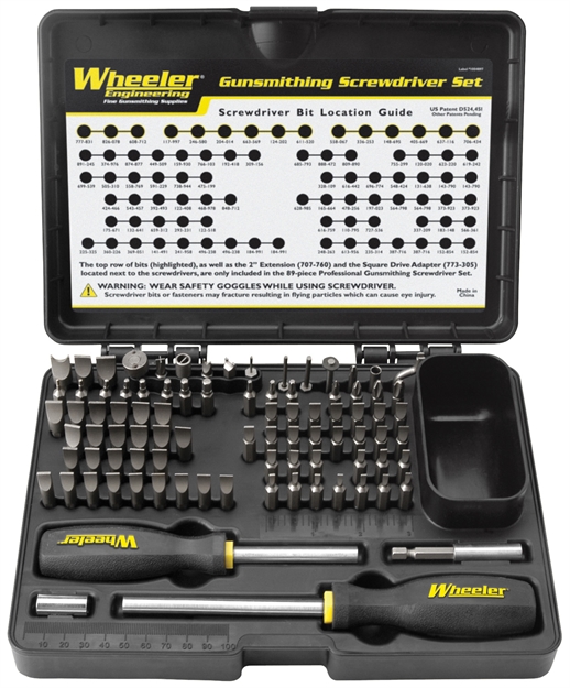 Picture of  Wheeler 4001008 Pro Gunsmithing Screwdriver Set Black 89 Pieces 661120747055