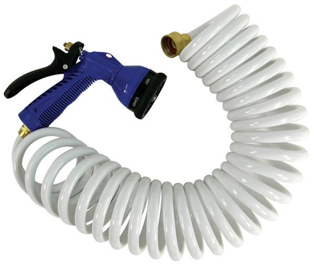 Picture of Whitecap Coiled Hose W/Noz 15' Wht