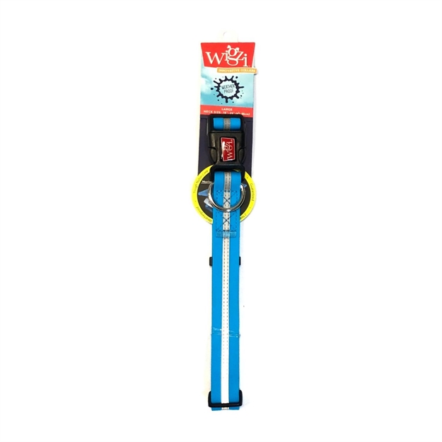 Picture of Wigzi Reflective Weatherproof Adjustable Collar Neon Blue SM