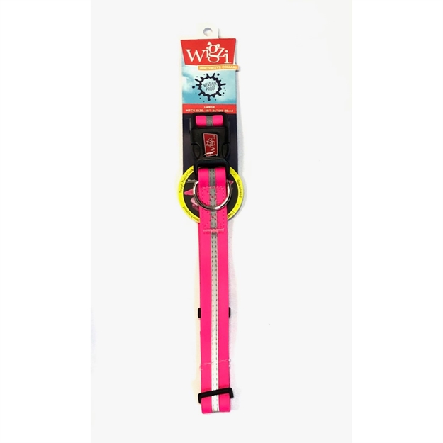 Picture of Wigzi Reflective Weatherproof Adjustable Collar Neon Pink MD