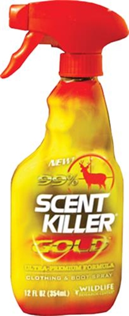 Picture of  Wildlife Research 1252 Scent Killer Gold  Odor Eliminator Odorless Scent 12 OZ Trigger Spray 024641012529