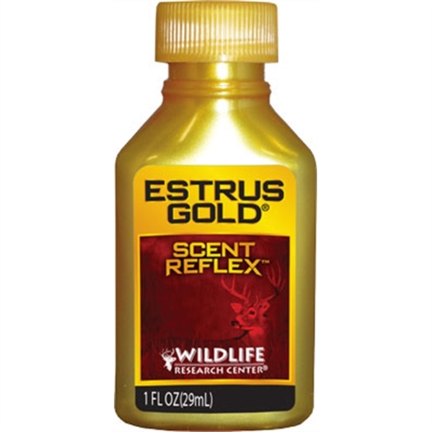 Picture of Wildlife Research Deer Lure Estrus Gold Synthetic 1Fl OZ W/2 Key Wicks 40406 024641404065