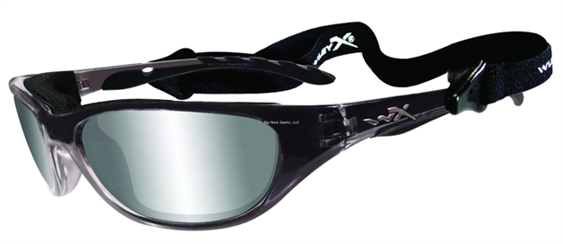 Picture of Wiley X Airrage Black Ops Sunglasses Polarized Silver Flash Crystal Metallic Frame
