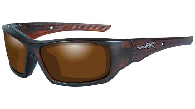 Picture of Wiley X WX Arrow Black Ops Sunglasses Polarized Amber Lens/Matte Layered Tortoise Frame