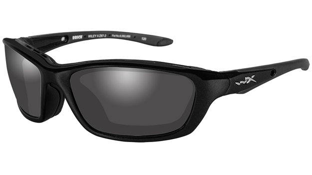 Picture of Wiley X Brick Black Ops Sunglasses Polarized Smoke Gloss Black Frame