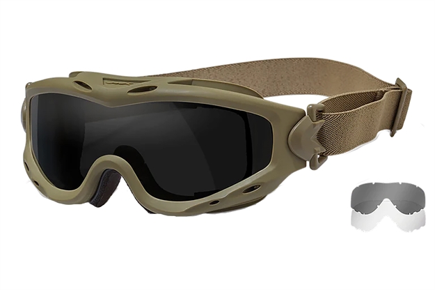 Picture of  Wiley X Sp29t Spear Goggles Smoke Gray Lens Polycarbonate Tan Frame
