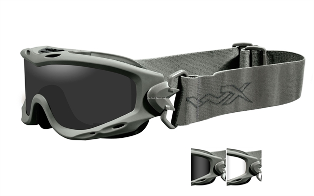 Picture of Wiley X Spear Goggles, Smoke Grey/Clear Lens - Foliage Green Frame