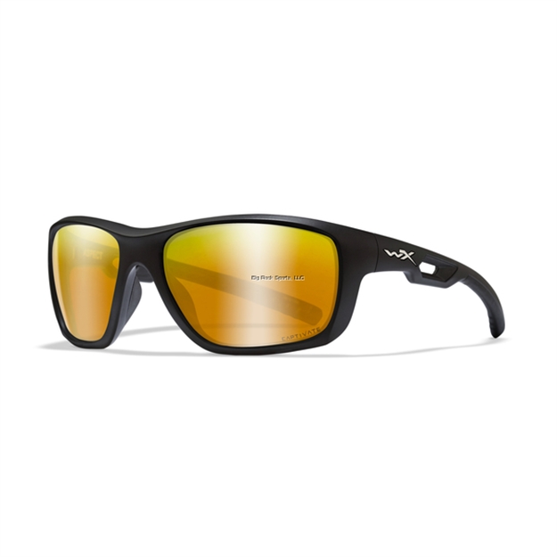 Picture of Wiley X WX Aspect Captivate Sunglasses- Polarized Bronze Mirror Lens/Matte Black Frame