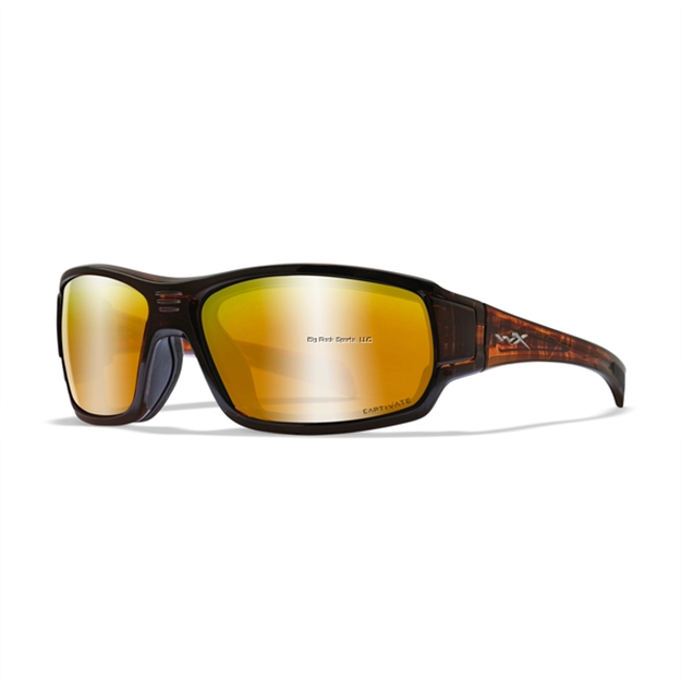 Picture of Wiley X WX Breach Captivate Sunglasses- Polarized Bronze Mirror Lens/Matte Hickory Brown Frame