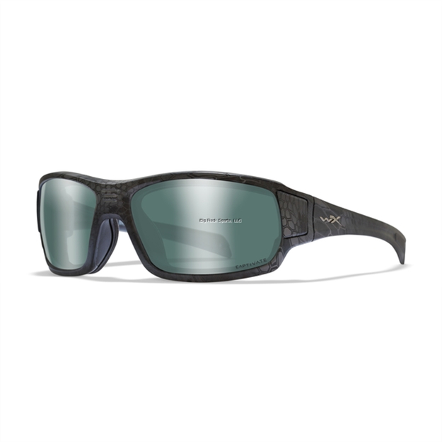 Picture of Wiley X WX Breach Captivate Sunglasses Polarized Plat Flash Lens/Kryptek Typhon Frame