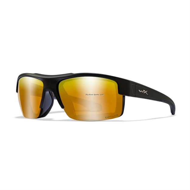 Picture of Wiley X WX Gravity Captivate Sunglasses - Polarized Bronze Mirror/Matte Black Frame