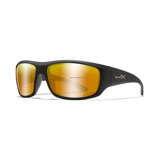 Picture of Wiley X WX Omega Captivate Sunglasses- Polarized Bronze Mirror Lens/Matte Black Frame