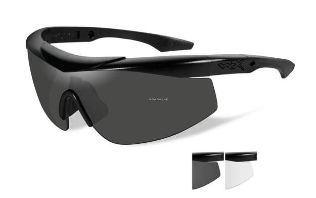 Picture of Wiley X WX Talon Advanced Changeable Sunglasses, Smoke Grey/Clear Lens - Matte Black Frame