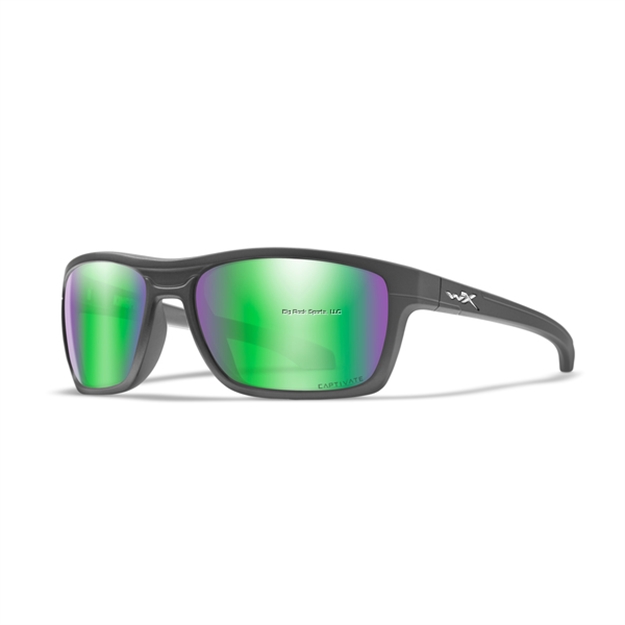 Picture of Wiley X WX Weekender (Womens) Captivate Sunglasses-Polarized Green Mirror Lens/Matte Graphite Frame