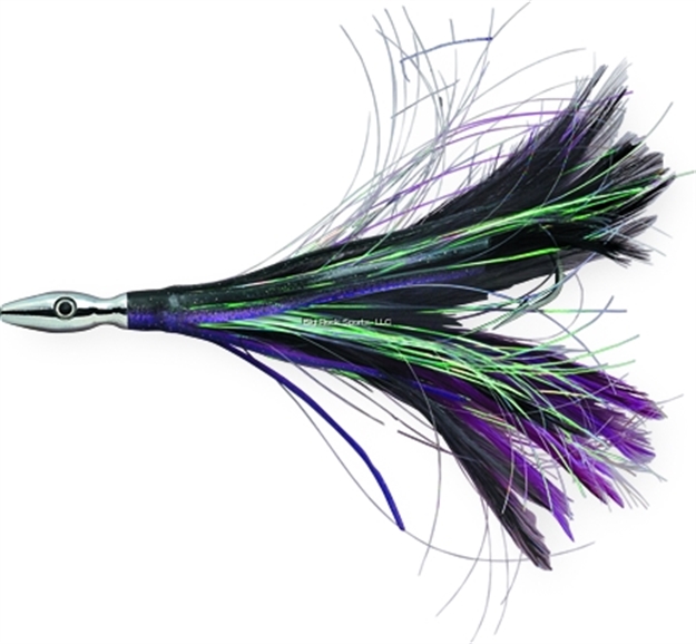 Picture of Williamson Flash Feather Rigged Trolling Lure, 3", Black/Purple