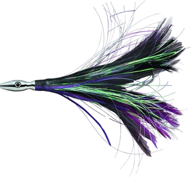 Picture of Williamson Flash Feather Rigged Trolling Lure, 4", Black/Purple