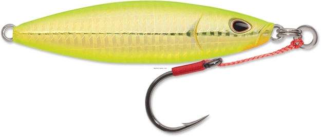 Picture of Williamson Koika Jig 150, 5 Oz, 4-1/2", 7/0 Assist Hook, Silver Chartreuse