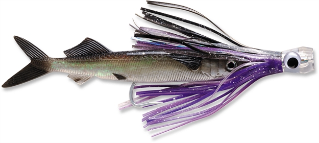 Picture of Williamson Live Ballyhoo Pre-Rigged Combo, 10 1/2", 9/0 Hook, Black Purple/Black