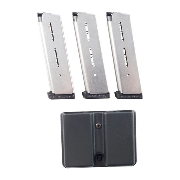 Picture of Wilson 1911 47D 8Rd Magazine 3 Pack W/ Mag Pouch