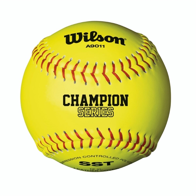 Picture of Wilson A9011 12In Optic Yellow Fastpitch Softball 12 Pack