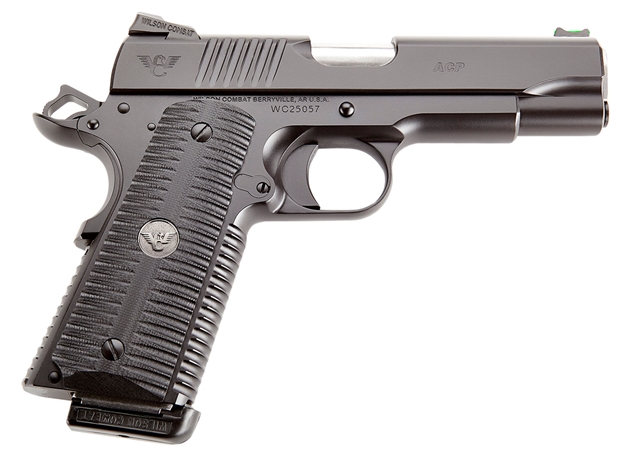 Picture of  Wilson Combat Acpcom9 Acp Commander 9Mm Luger 10+1 4.25" Stainless Match Grade Barrel, Black Serrated Carbon Steel Slide, Black Armor-Tuff Carbon Steel Frame W/Beavertail, Black G10 Eagle Claw Grip 810025501037