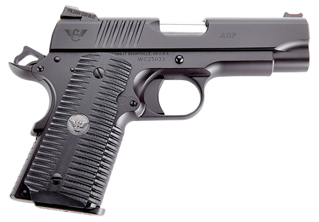 Picture of  Wilson Combat Acpcp9 Acp Compact Sao 9Mm Luger 4" 8+1 Black Armor-Tuff Carbon Steel Black G10 Eagle Claw Grip