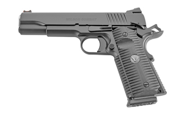 Picture of  Wilson Combat Acpfs45 Acp Full-Size 45 Acp Caliber With 5" Barrel, 8+1 Capacity, Black Armor-Tuff Finish Carbon Steel Beavertail Frame, Serrated Black Carbon Steel Slide & Black G10 Eagle Claw Grip 810025501020
