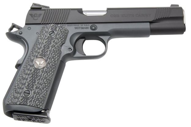 Picture of  Wilson Combat Cqbecfs9 1911 Cqb Elite Carry Exclusive Configuration 9Mm Luger 10+1, 5" Match Grade Barrel, Black Serrated Carbon Steel Slide, Gray Carbon Steel Frame W/Beavertail 811826021069
