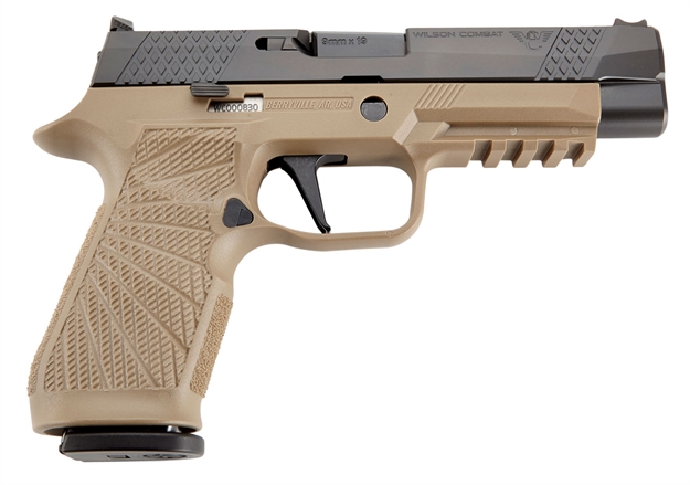 Picture of  Wilson Combat Sigwcp320f9tats P320  9Mm Luger 4.70" 17+1 Tan Black Dlc Stainless Steel Slide Tan Polymer Grip 810025503420