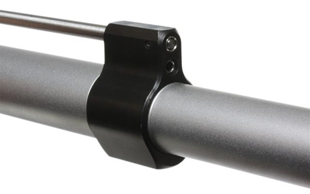 Picture of Wilson Combat Tragbm Adjustable Lo-Profile Gas Block .750" Mid Length Straight Tube 4140 Chromoly Steel Black Melonite