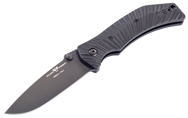 Picture of Wilson Combat Wtkelcbg10 Extreme Lite Carry Folder 3.5" N690co Stainless Steel Drop Point G10 Black