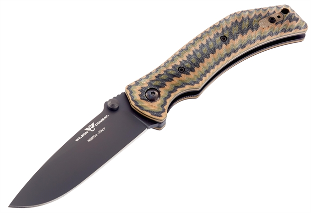 Picture of Wilson Combat Wtkelcmcg10 Extreme Lite Carry Folder 3.5" N690co Stainless Steel Drop Point G10 Camouflage