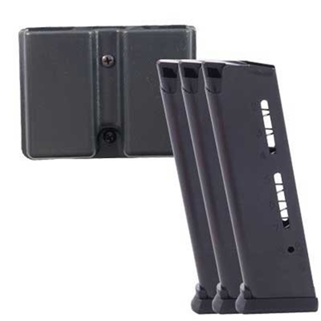 Picture of Wilson Govt .45 Acp 8-Rd, Black, Polymer Base 3-Pak W/Pouch