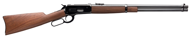 Picture of Winchester Repeating Arms 534281171 Model 1886 Saddle Ring Carbine Full Size 45-90 Win 7+1 22" Polished Blued Round Barrel, Drilled & Tapped Steel Receiver, Grade I Oil Walnut Straight Grip Stock 534281142 048702019739