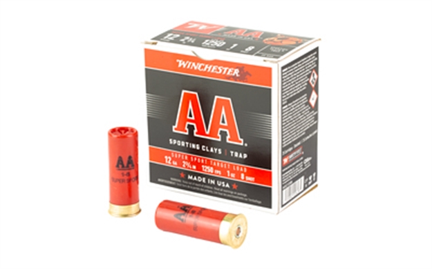 Picture of  Winchester Ammo Aasc12508 AA Sporting Clay 12Gauge 2.75" 1Oz 8Shot 25 Per Box/10 Case 020892026285