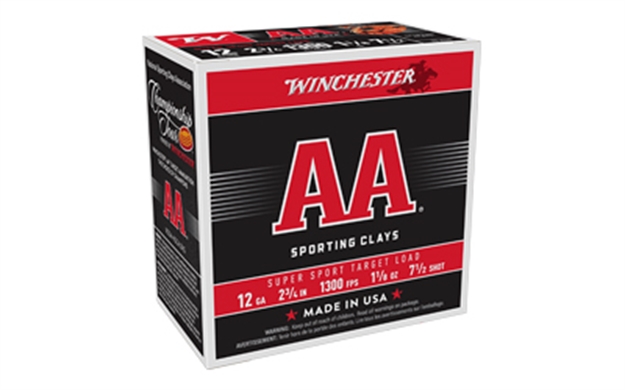 Picture of  Winchester Ammo Aasc127 AA Super Sport Sporting Clay 12Gauge 2.75" 1 1/8Oz 7.5Shot 25 Per Box/10 Case