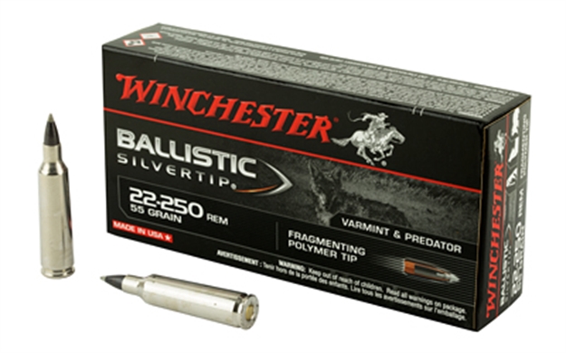 Picture of Winchester Supreme Rifle Ammo 22-250 Rem, Bst, 55 Grains, 3680 Fps, 20, Boxed SBST22250B 020892213920