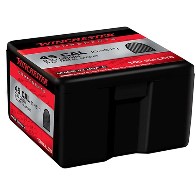 Picture of  Winchester Ammo Wb45mc230x Centerfire Handgun Reloading 45 Cal .451 230 GR Full Metal Jacket (Fmj)