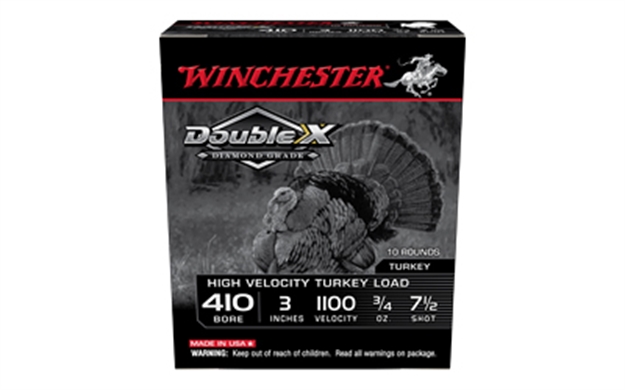 Picture of Winchester Ammunition Double X Diamond Grade Turkey Shotshell 410 Ga, 3", 3/4 Oz, #7.5, 1100 Fps, 10 Rnd STH4137 020892026346